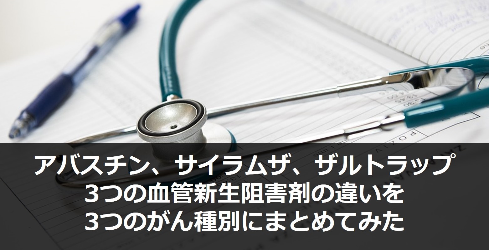 アバスチン サイラムザ そしてザルトラップ 3つの血管新生阻害剤 Vegf阻害剤 の違いを3つのがん種別にまとめてみた がん情報サイト オンコロ