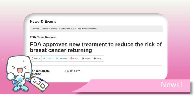 HER2陽性早期乳がん患者に対する術後化学療法としてネラチニブがFDA（米国）で承認される