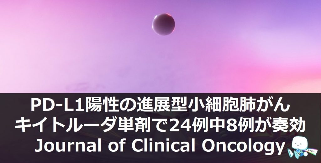 PD-L1陽性の進展型小細胞肺がん（SCLC）～キイトルーダ単剤で24例中8例が奏効～